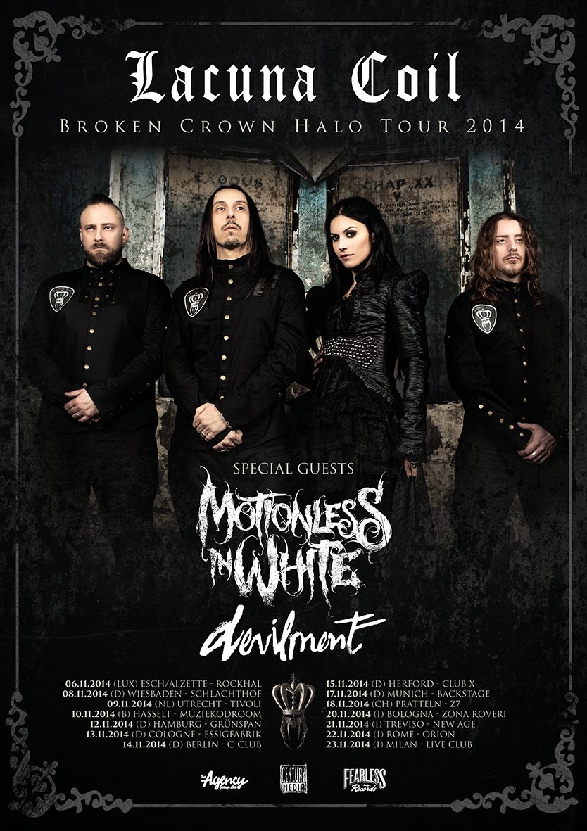 Próximas fechas europeas de Lacuna Coil