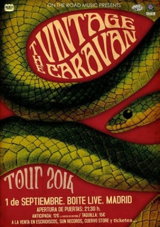 The Vintage Caravan el 1 de Septiembre en Madrid