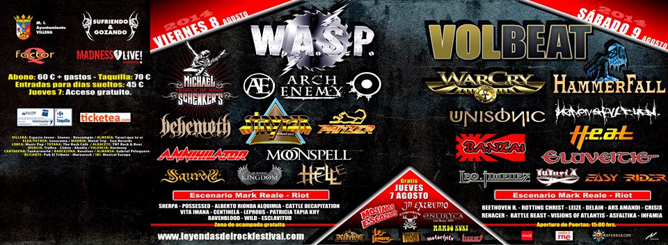 Cambio en el Leyendas del Rock 2014