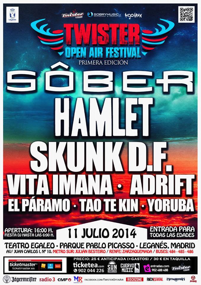 Este viernes día 11 de Julio se celebra el Twister Open Air Festival