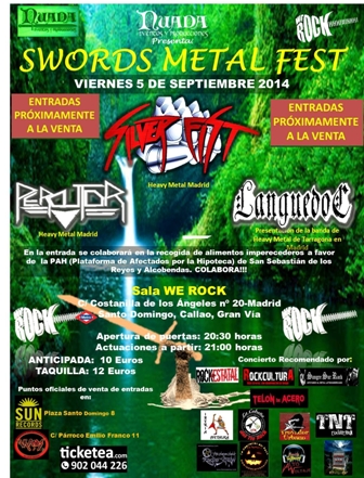 El Swords Metal Fest el 5 de Septiembre en Madrid