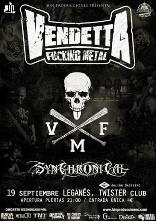 Vendetta Fucking Metal en Leganés el próximo 19 de Septiembre