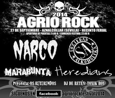 Os presentamos el cartel definitivo del Agrio Rock 2014