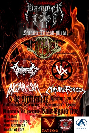 El 13 de Septiembre el Hammer Fest II Satanic Thrash Metal en Aldaia
