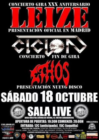 Leize en directo en Madrid el 18 de octubre