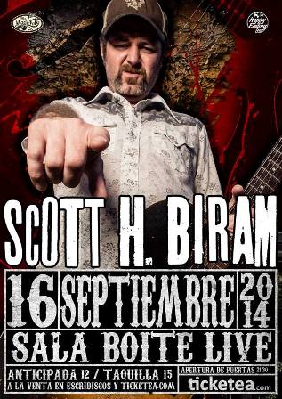 Scott H Biram pasará por la capital el próximo 16 de Septiembre