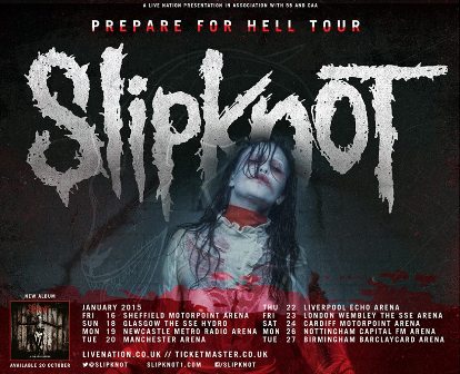 Gira de Slipknot junto a Korn por Reino Unido