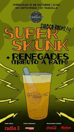 Superskunk estarán actuando esta noche en la capital