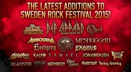 Nuevas confirmaciones para el Sweden Rock Festival 2015