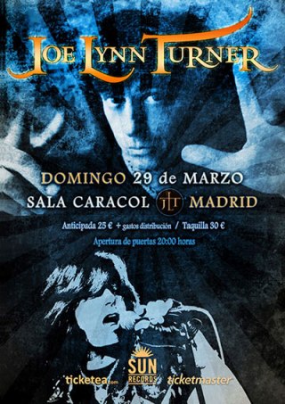 Joe Lynn Turner en Madrid el próximo 29 de Marzo