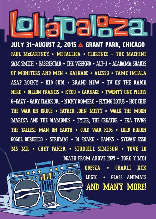 Metallica encabezarán el Lollapaloza de Chicago