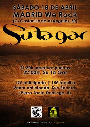 Su Ta gar el fin de semana del 18 de Abril en Madrid