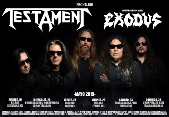 Testament y Exodus actuarán en Valencia