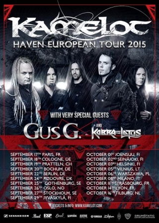 Gira europea de Gus G. junto a Kamelot