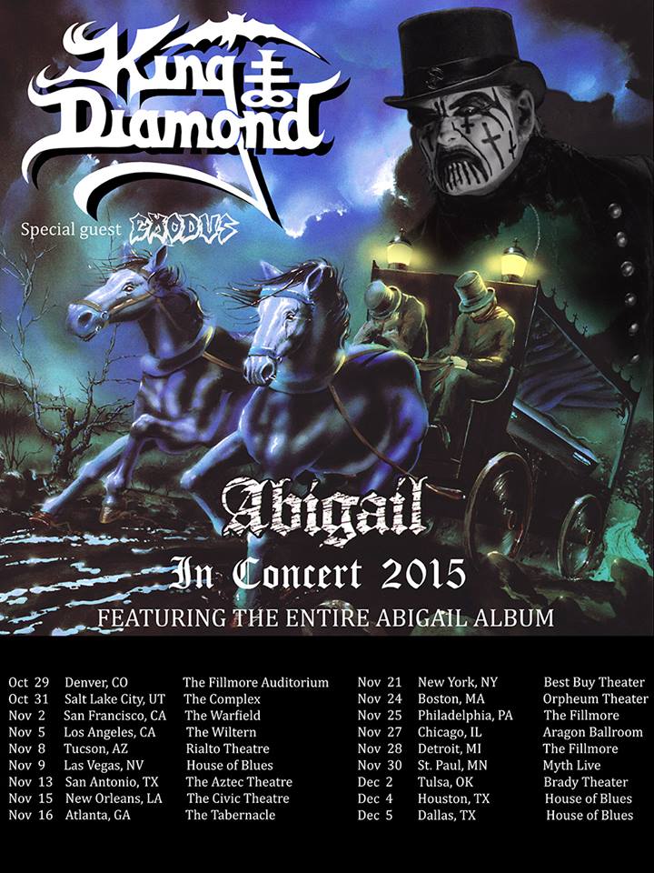 King Diamond Interpretara su disco «Abigail» en su próxima gira Americana