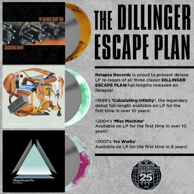Edición especial en vinilo de los tres primeros discos de The Dillinger Escape Plan