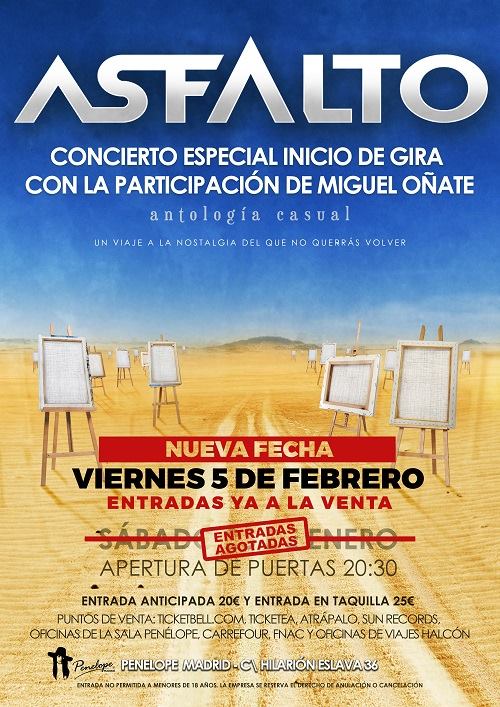 Nueva fecha de Asfalto en Madrid el 5 de Febrero