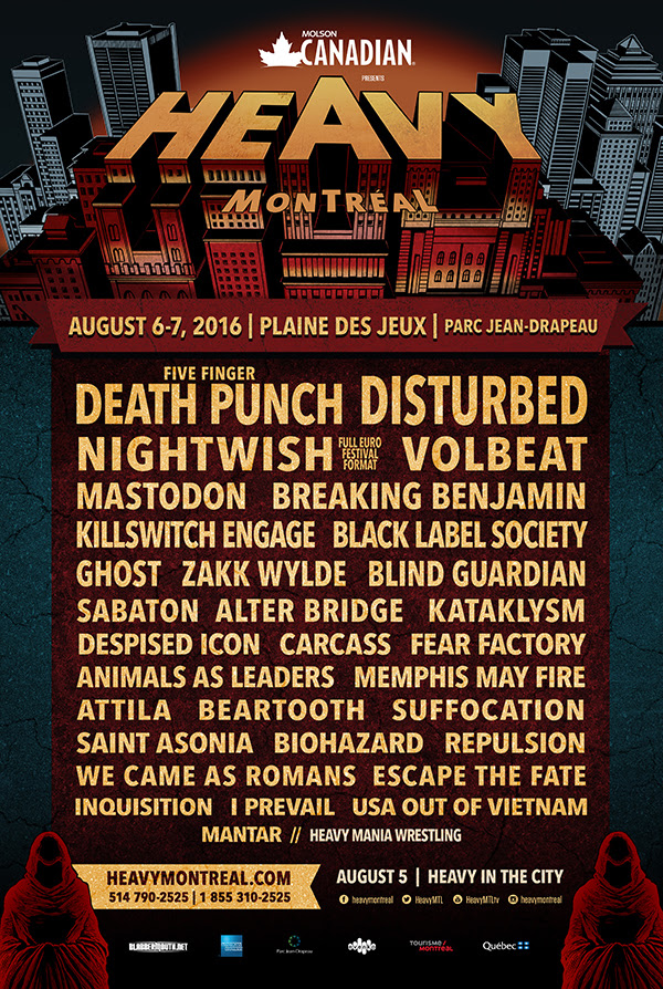 Confirmado el cartel del Heavy Montreal de Canadá