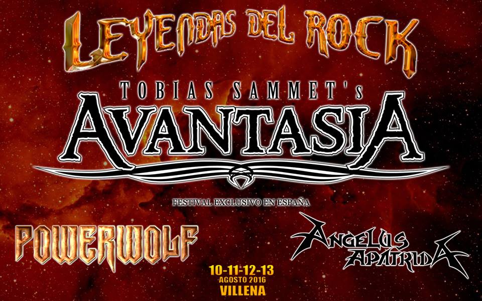 Avantasia, Powerwolf y Angelus Apátrida cierran las confirmaciones del Leyendas del Rock 2016