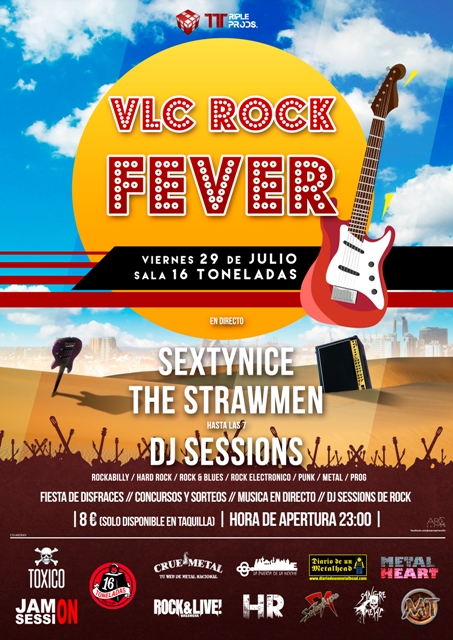 El VLC Rock Fever el 29 de julio en la 16 Toneladas de Valencia