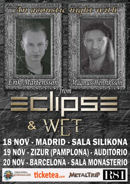 Este viernes arranca la gira de Erik Martensson y Magnus Henrikkson de Eclipse