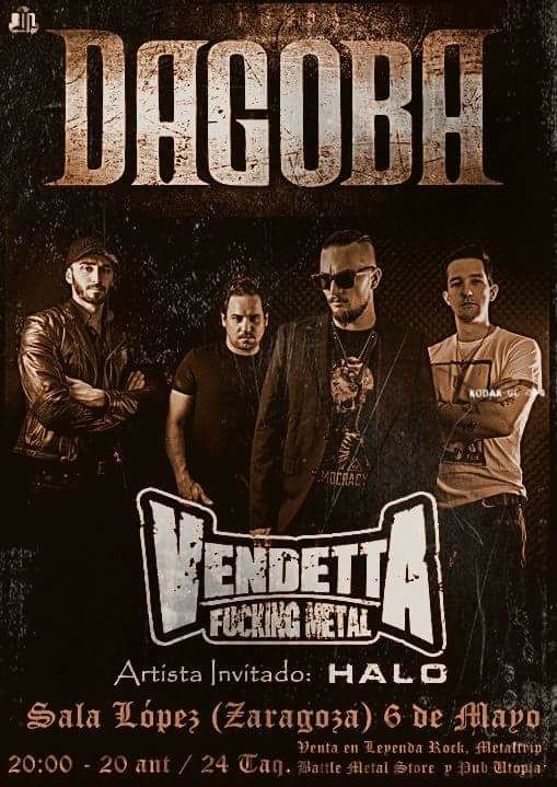 Os recordamos los detalles del próximo concierto de Dagoba en Zaragoza