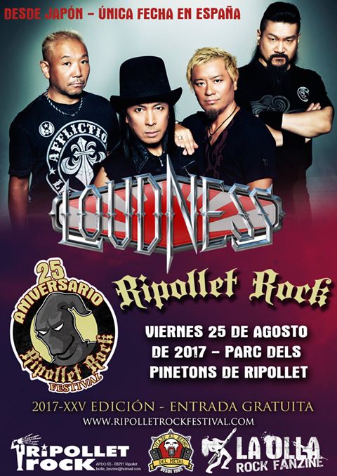 Loudness  confirmados como cabeza de cartel de Ripollet Rock Fest 2017