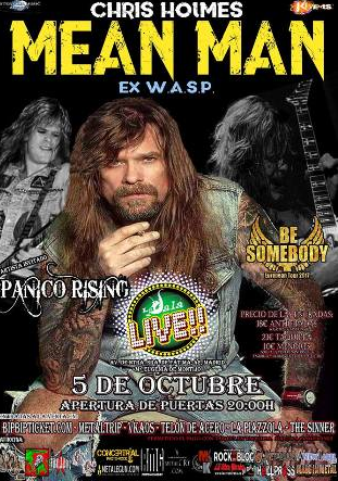 Panico Rising será la banda invitada de Chris Holmes en Madrid