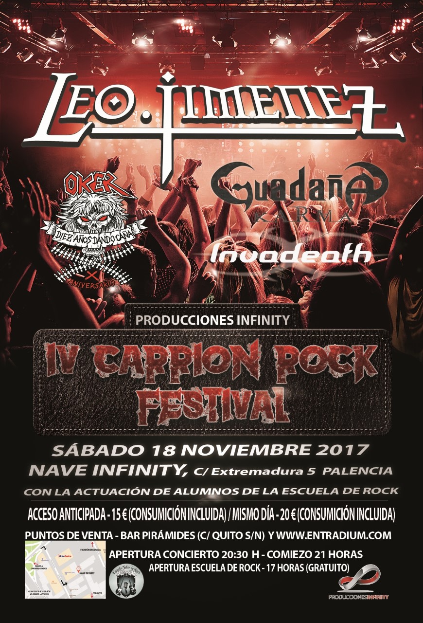 El 18 de noviembre la IV edición del carrion Rock Festivalen Palencia