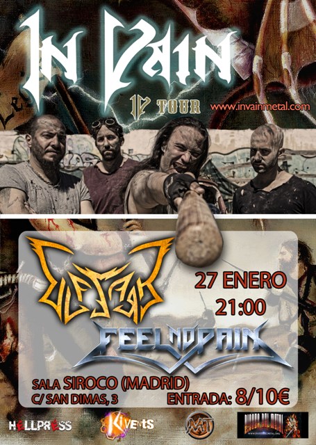 In Vain, concierto presentación en Madrid el 27 de enero