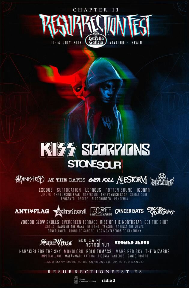 Kiss y Scorpions anunciados en el Resurrection Fest Estrella de Galicia 2018  con más bandas