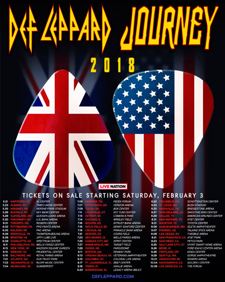 Se confirma la gira de Journey con Def Leppard