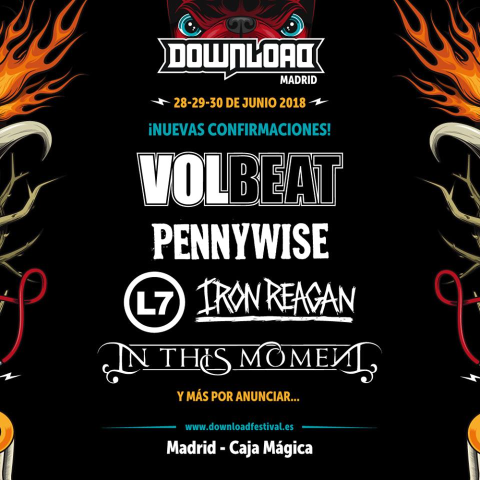 Volbeat entre las nuevas confirmaciones del Download Festival Madrid 2018