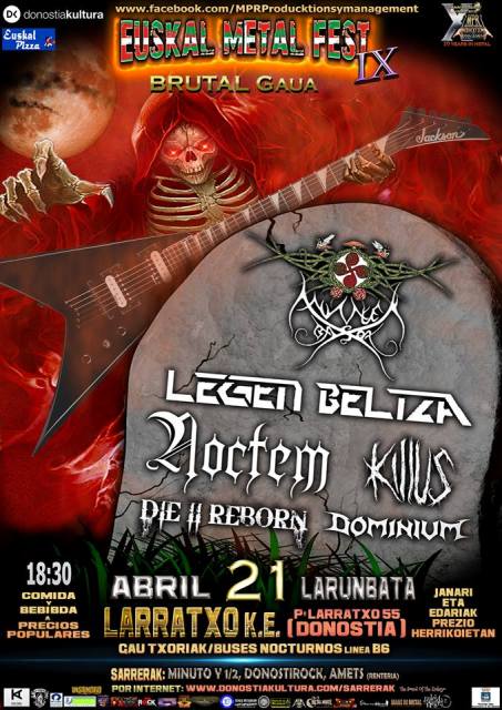 El 21 de abril el IX Euskal Metal Fest – Brutal Gaua en Donostia