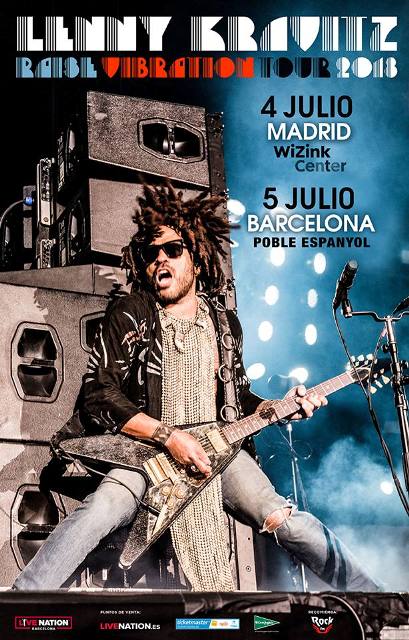 Lenny Kravitz en Madrid y Barcelona