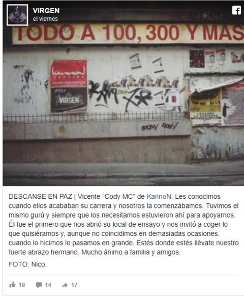 Fallece Kody MC, vocalista de Kannon