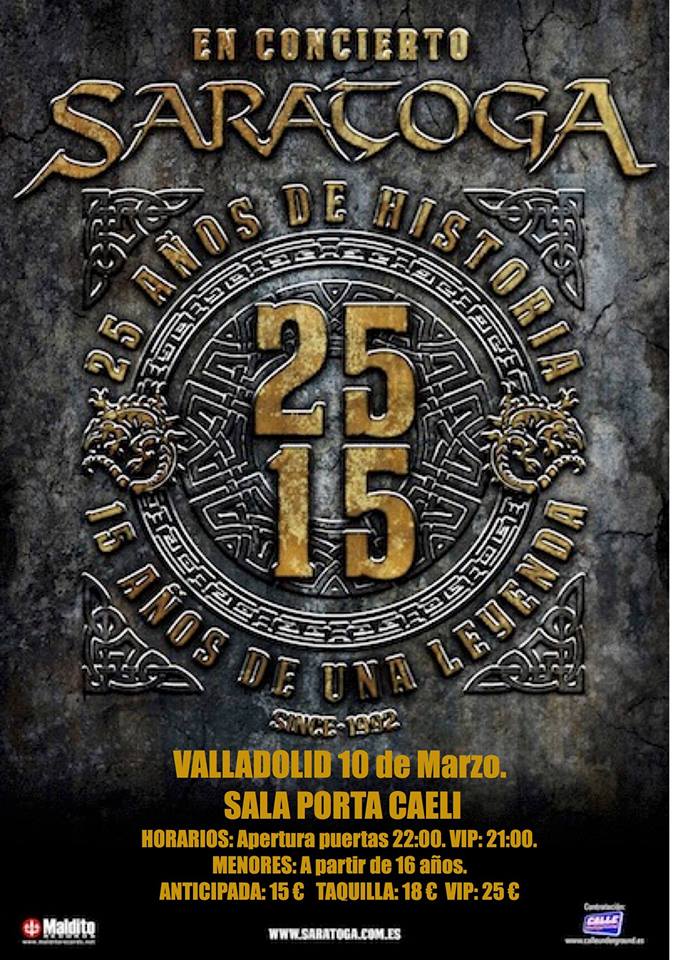 Saratoga en Valladolid el 10 de marzo
