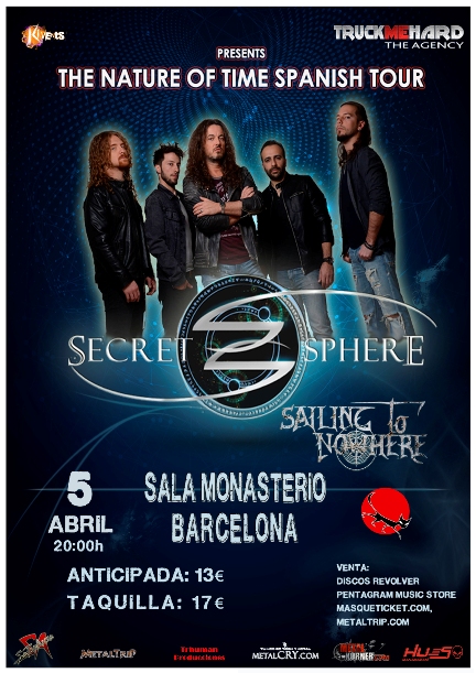 Secret Sphere en Barcelona el 5 de abril