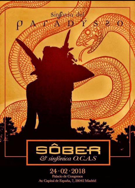 Sôber y su “Sinfonía del Paradysso” el 24 de febrero en Madrid