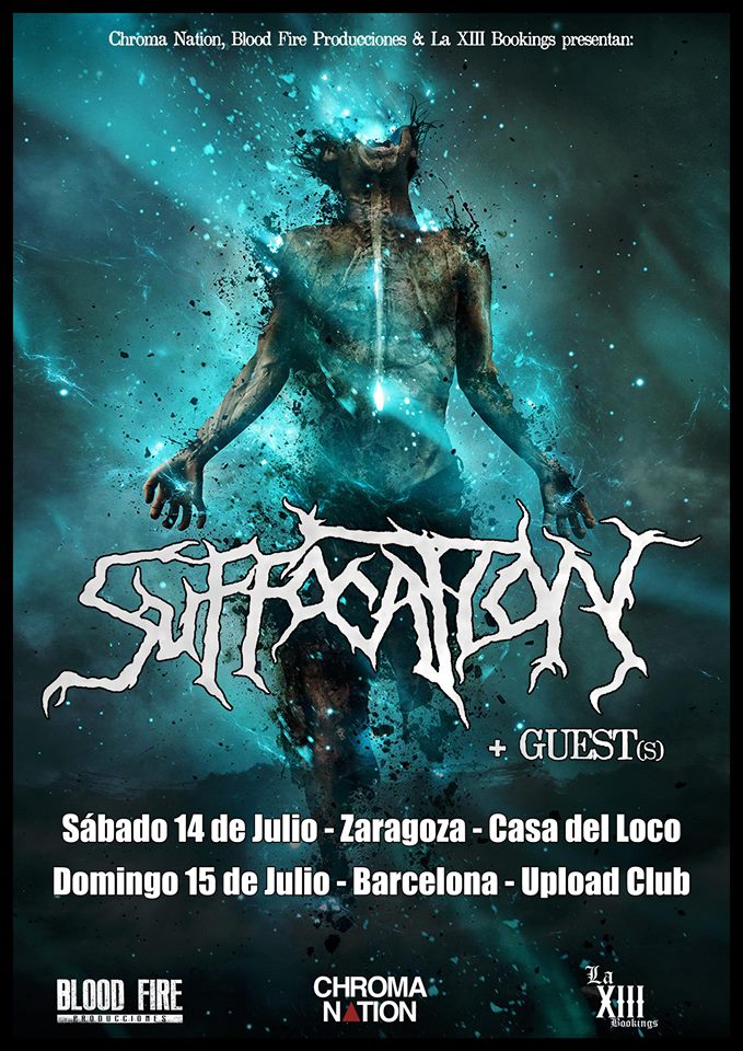 Suffocation visitan Zaragoza y Barcelona en julio