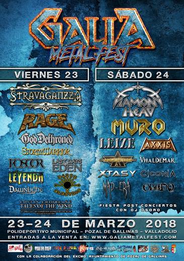 Horarios y demás detalles del Galia Metal Fest 2018