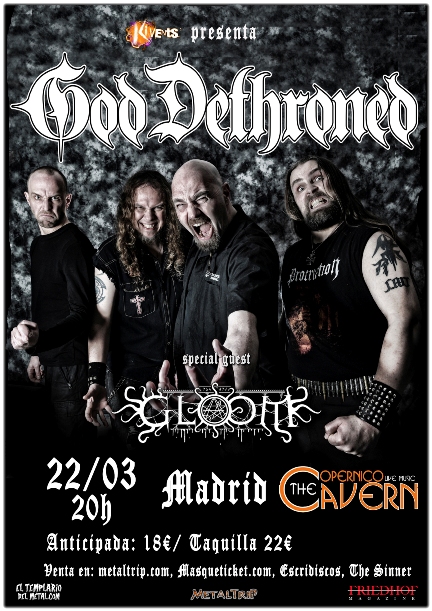 Cambio de sala de God Dethroned en Madrid