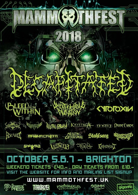 Nuevas confirmaciones del Mammothfest 2018