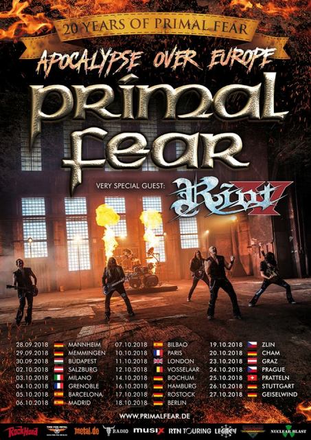 Gira europea de Primal Fear con Riot V