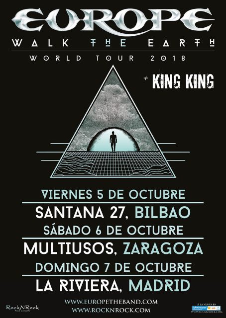 Confirmada gira de Europe en octubre