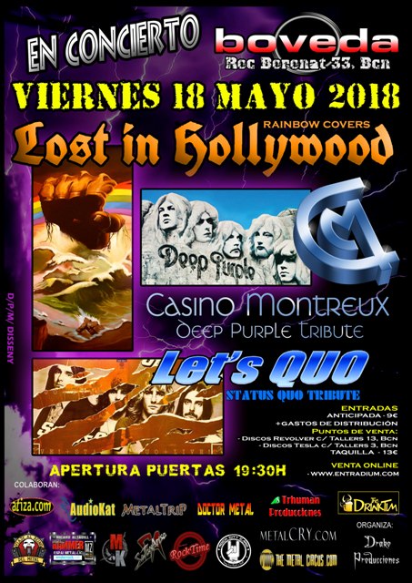 Noche de Tributos este viernes 18 de mayo en Barcelona