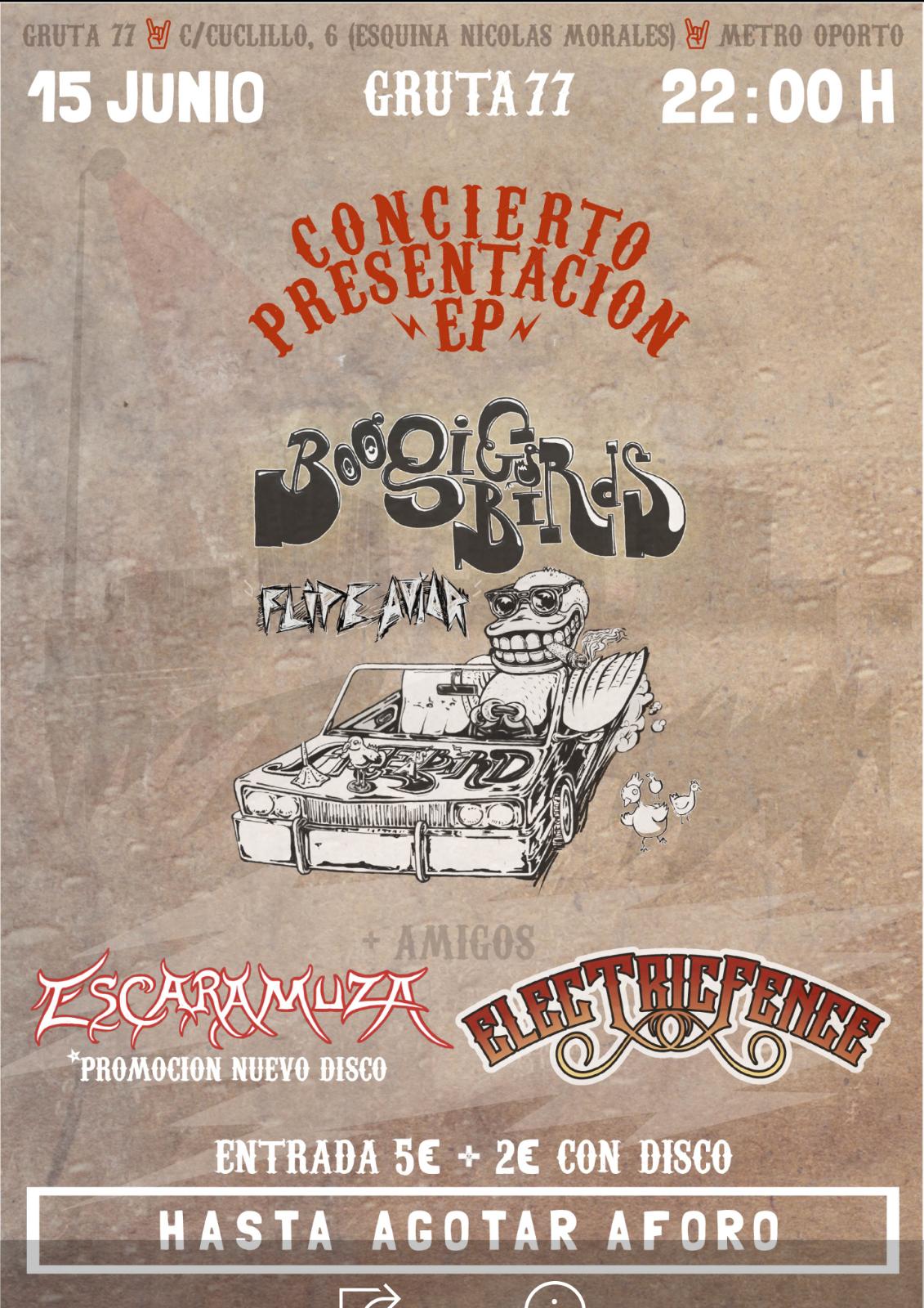 Boogie Birds en Madrid presentan su nuevo EP junto a Escaramuza y Electric Fence