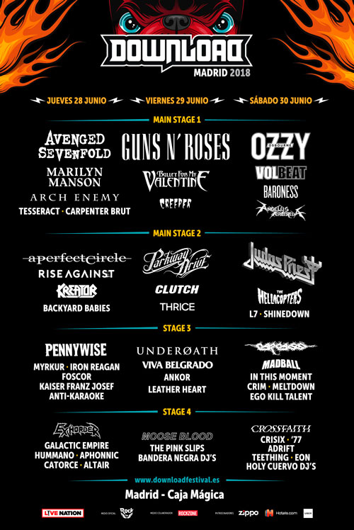 Mañana comienza la segunda edición del Download Festival Madrid