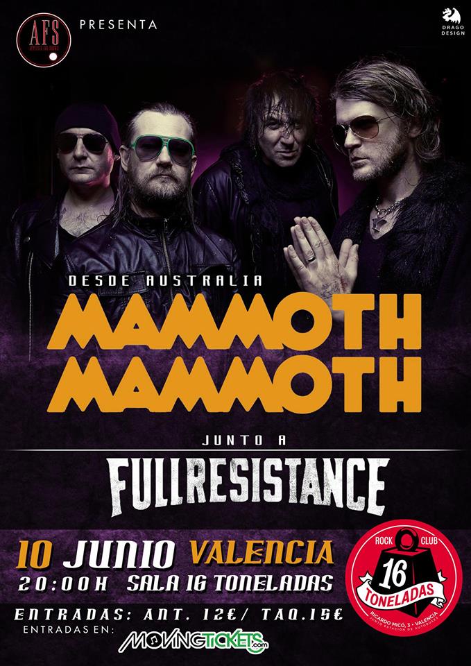 Fullresistance junto a Mammoth Mammoth mañana en Valencia