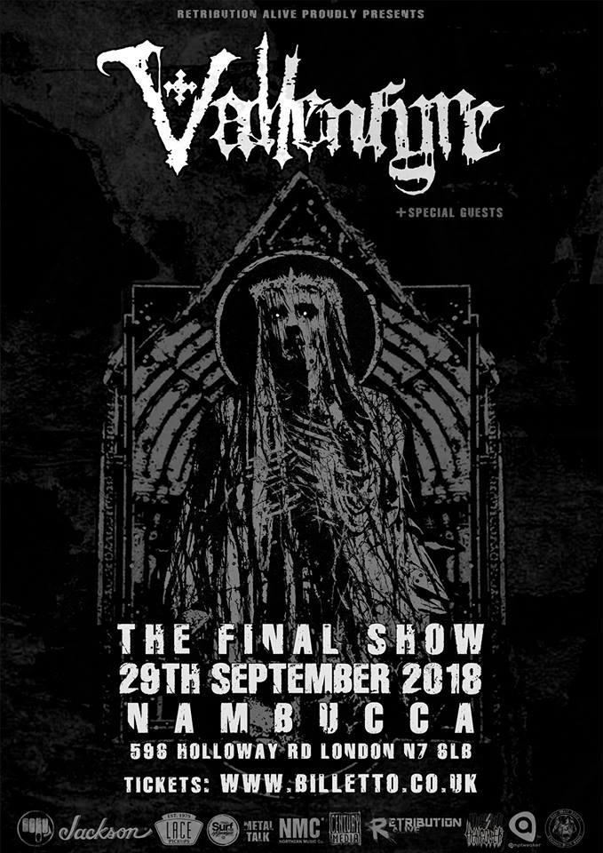 Los ingleses Vallenfyre anuncian su último concierto de despedida
